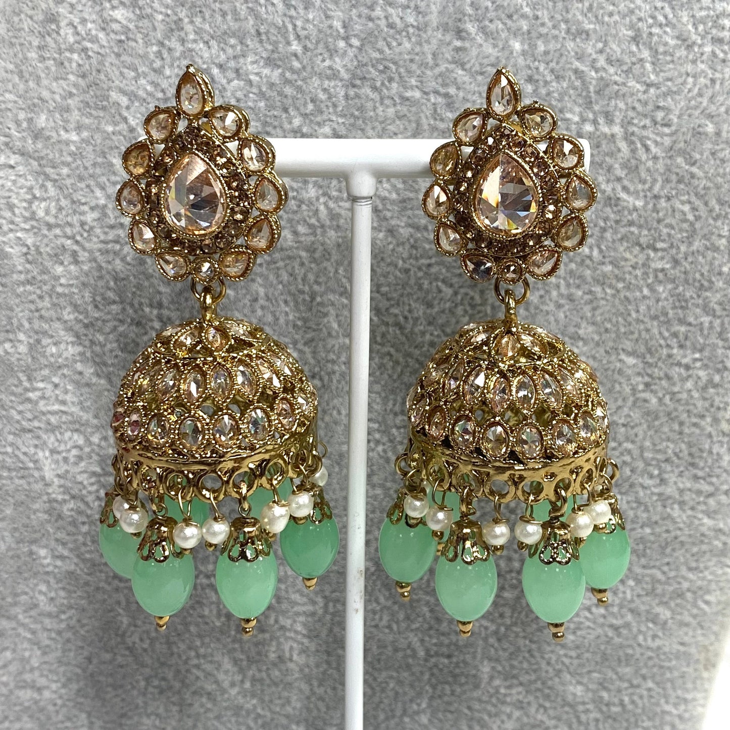 Mint and Golden Necklace set