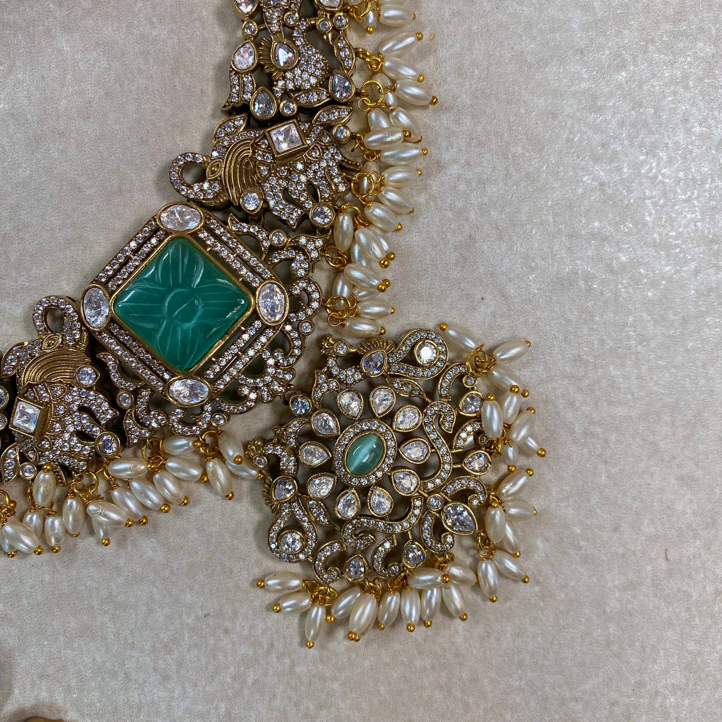 Golden and Blue Necklace set