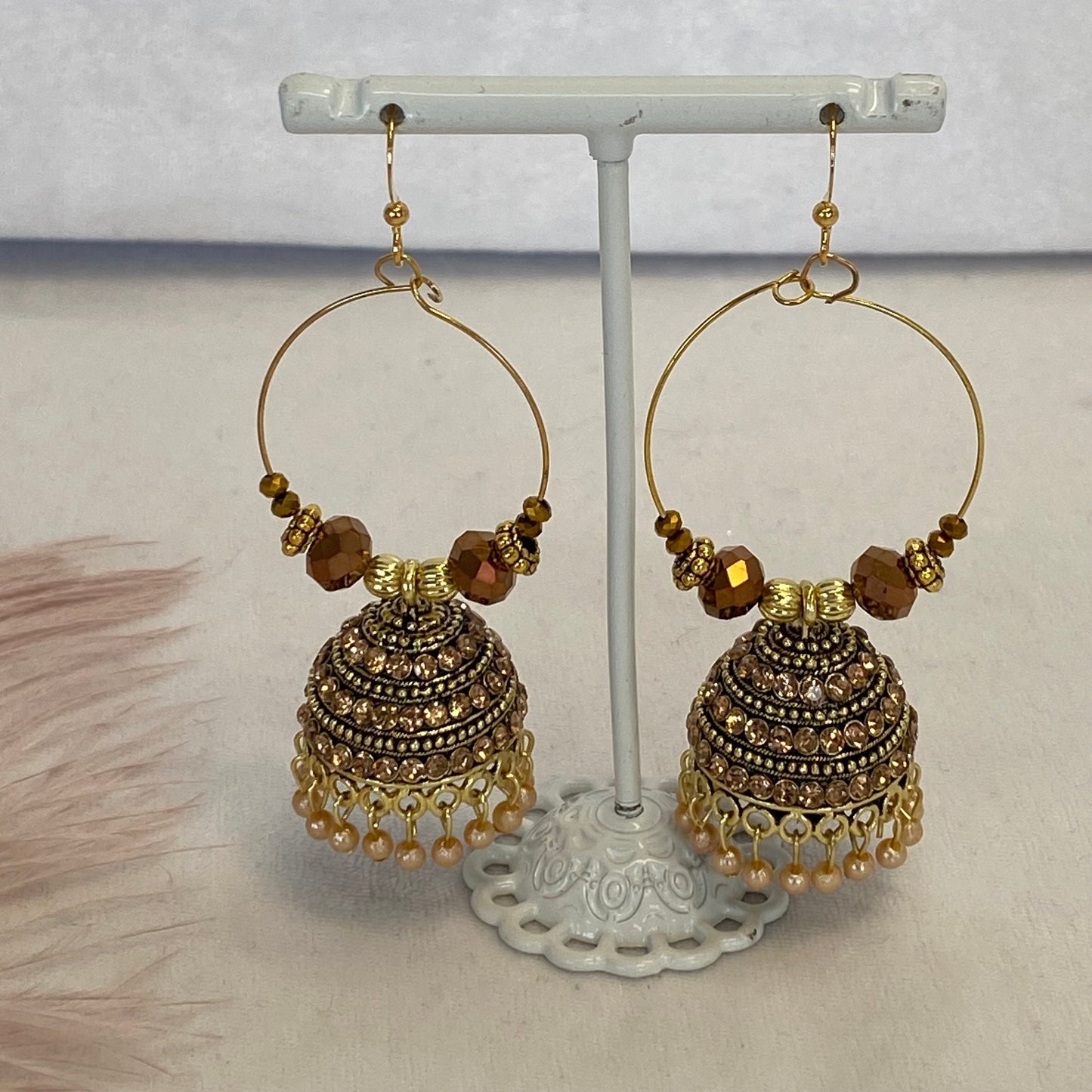 Hoop Jhumka Earrings/ Indian Style Earring/ Fashion Jewellery/ Gift for Women