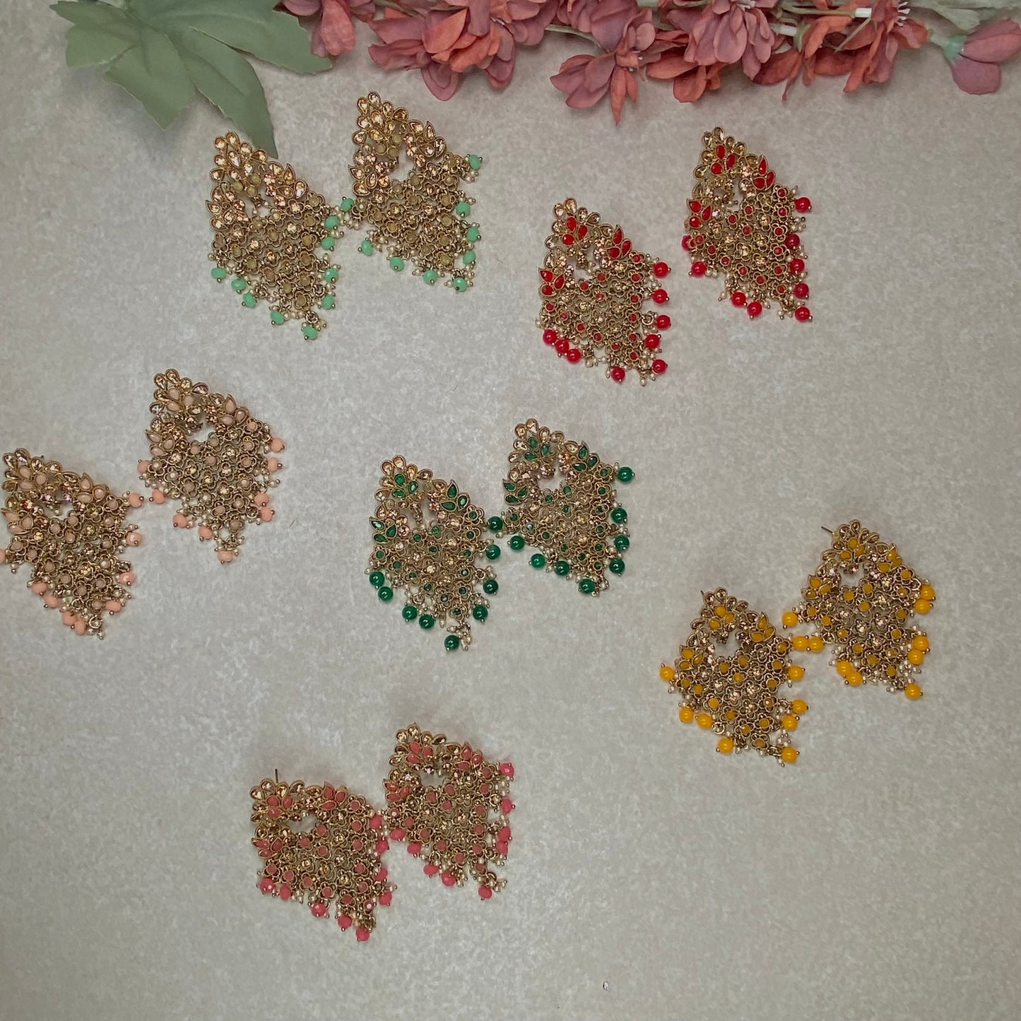 Gold Diamond Shaped Earrings