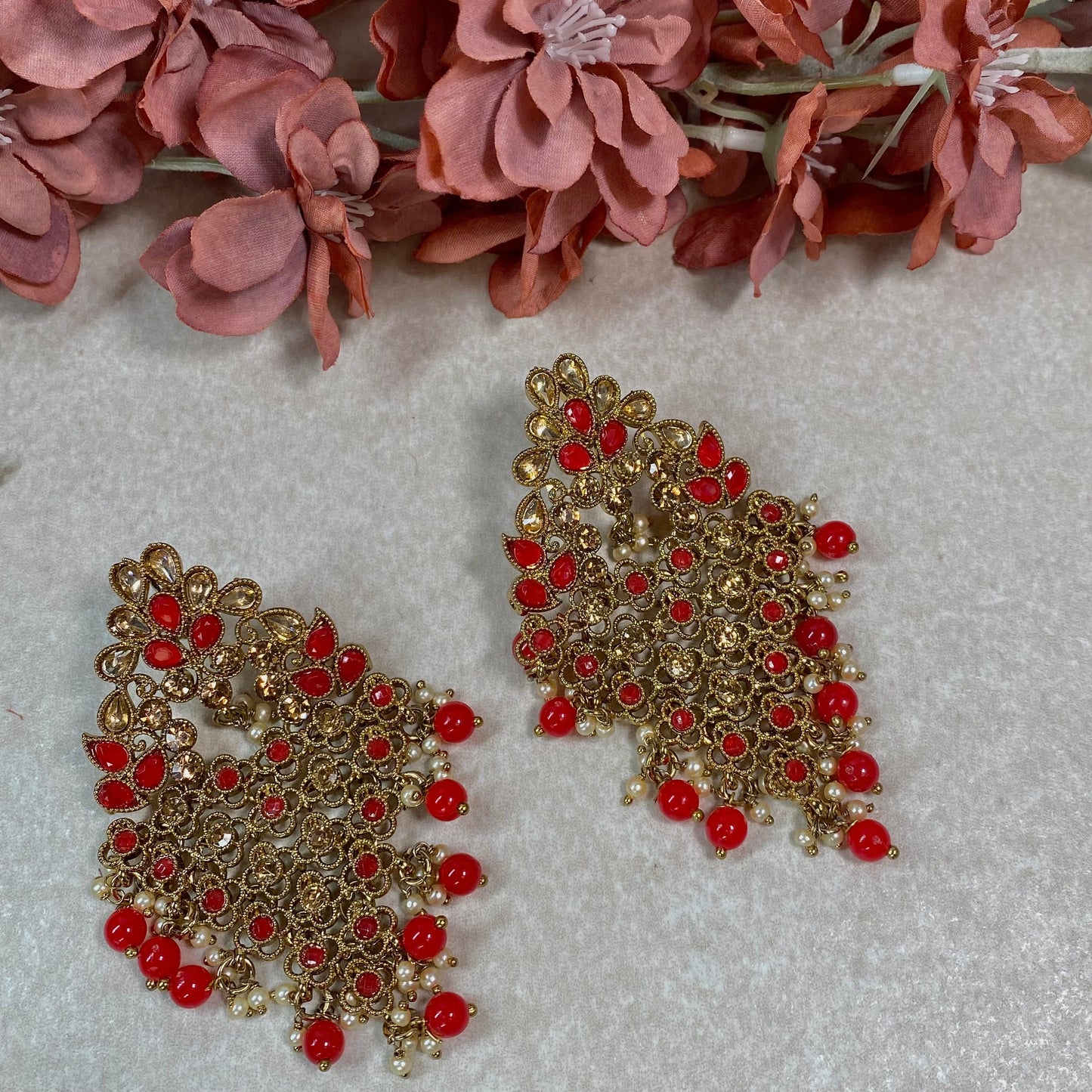 Gold Diamond Shaped Earrings