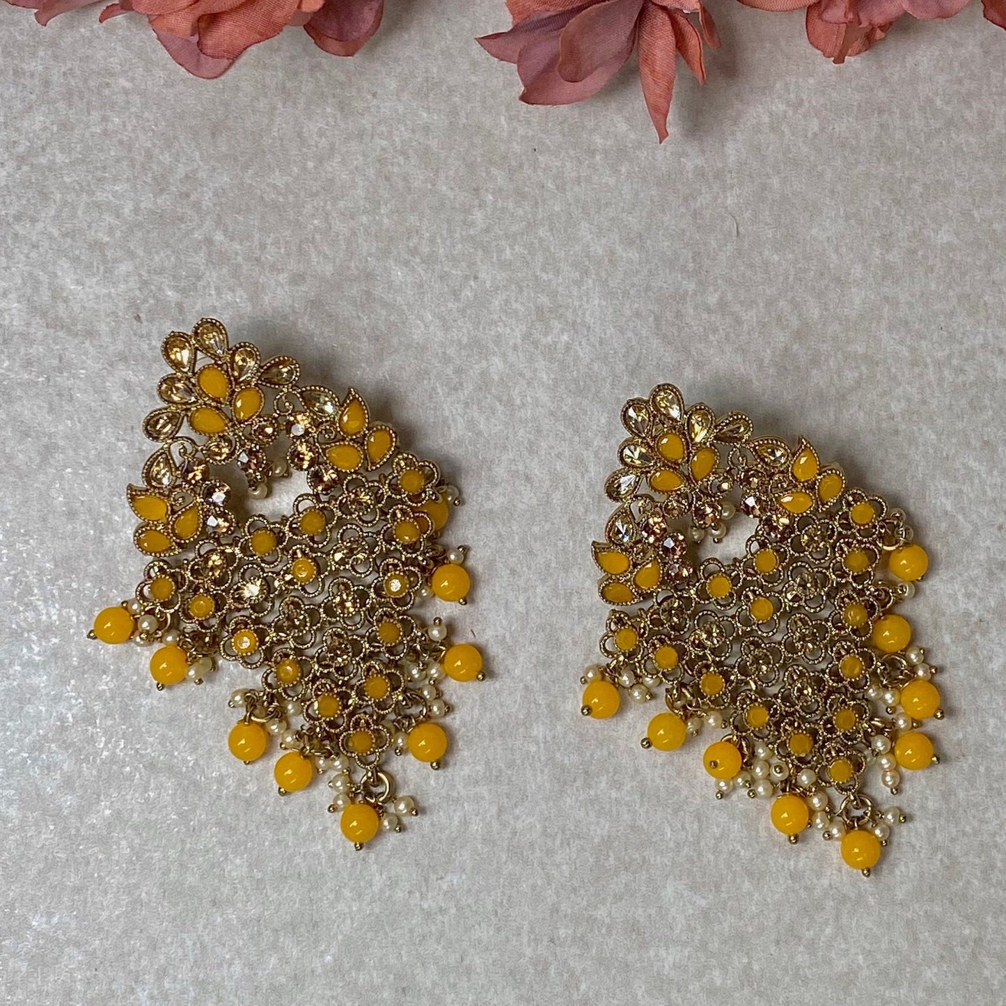 Gold Diamond Shaped Earrings