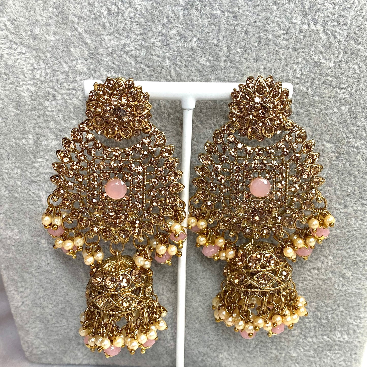 Pink & golden choker set