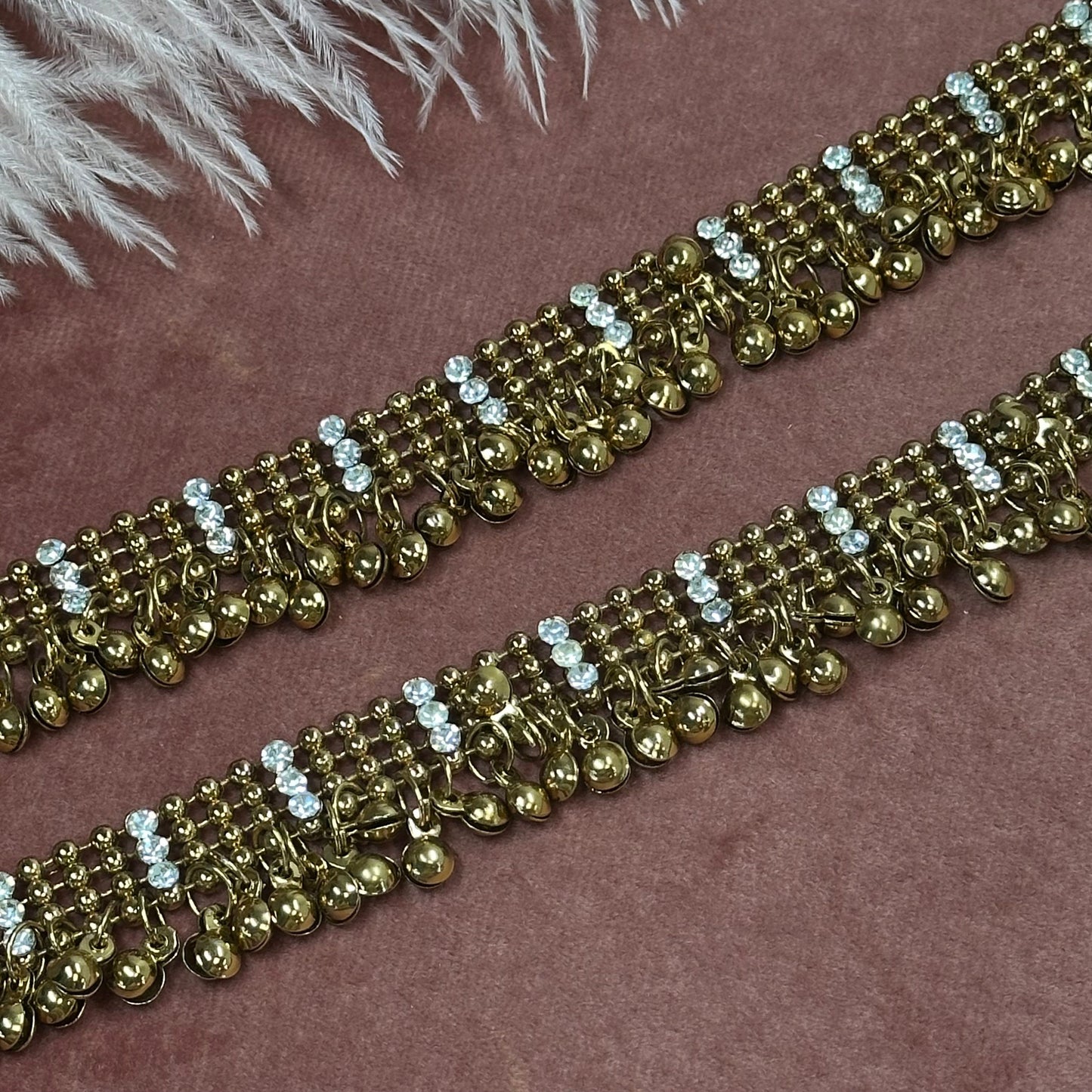 Antigue Gold and Silver Anklets