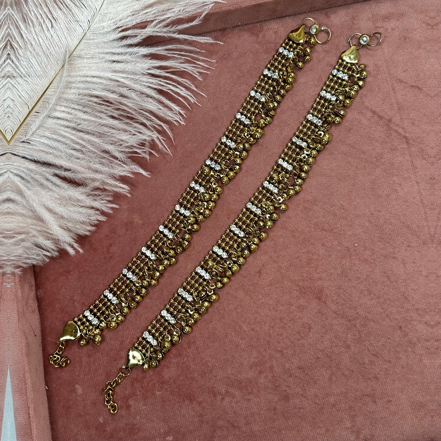 Antigue Gold and Silver Anklets