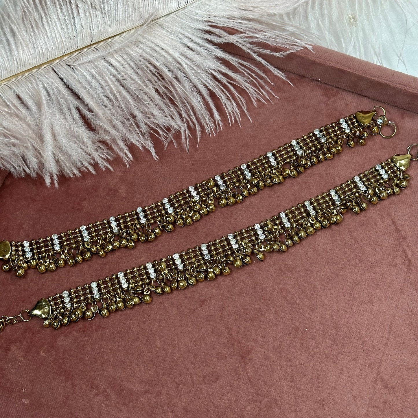 Antigue Gold and Silver Anklets