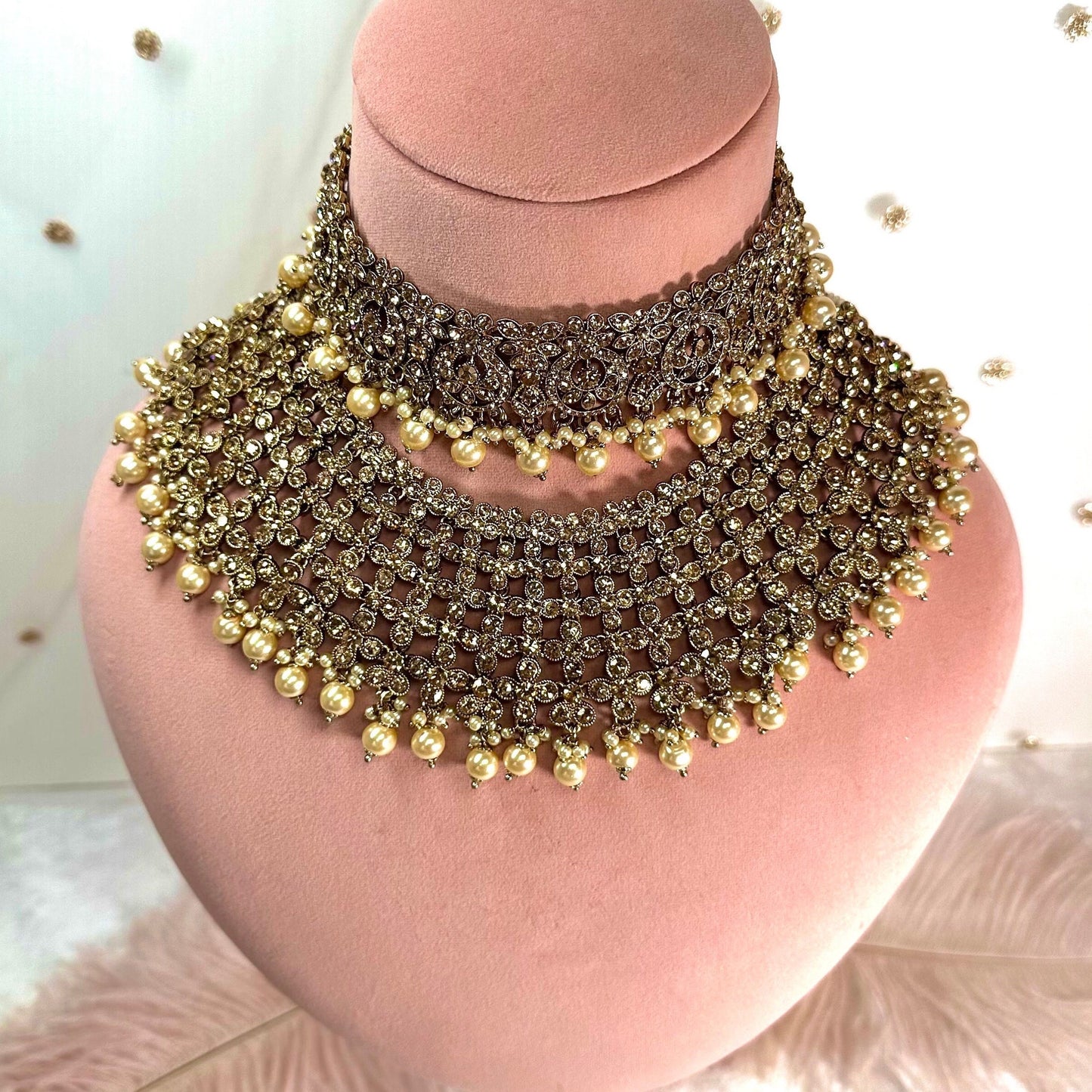 Antique Gold Double Necklace
