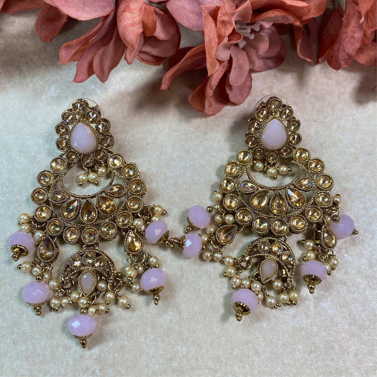 Golden and Pink Necklace set