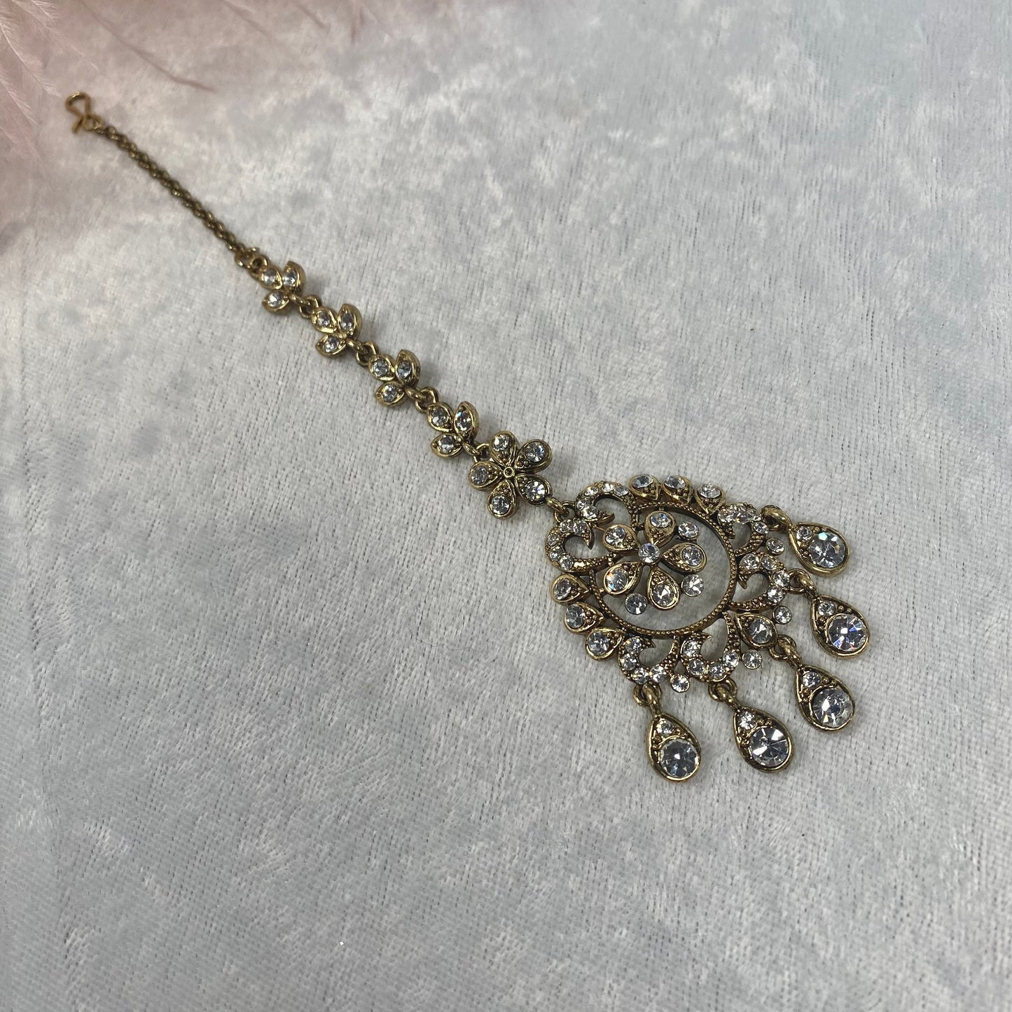 Clear Medium Tikka/ Tikli/ Indian/ Pakistani Fashion Jewellery/ Maang Tikkas