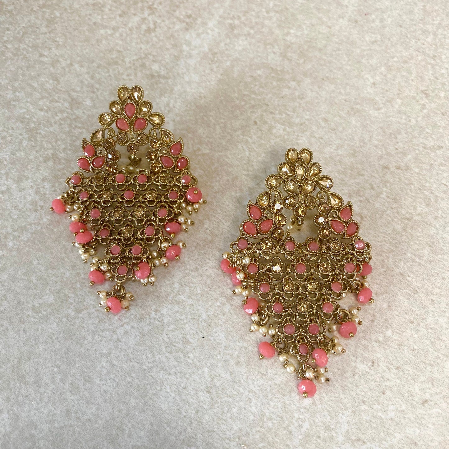 Gold Diamond Shaped Earrings
