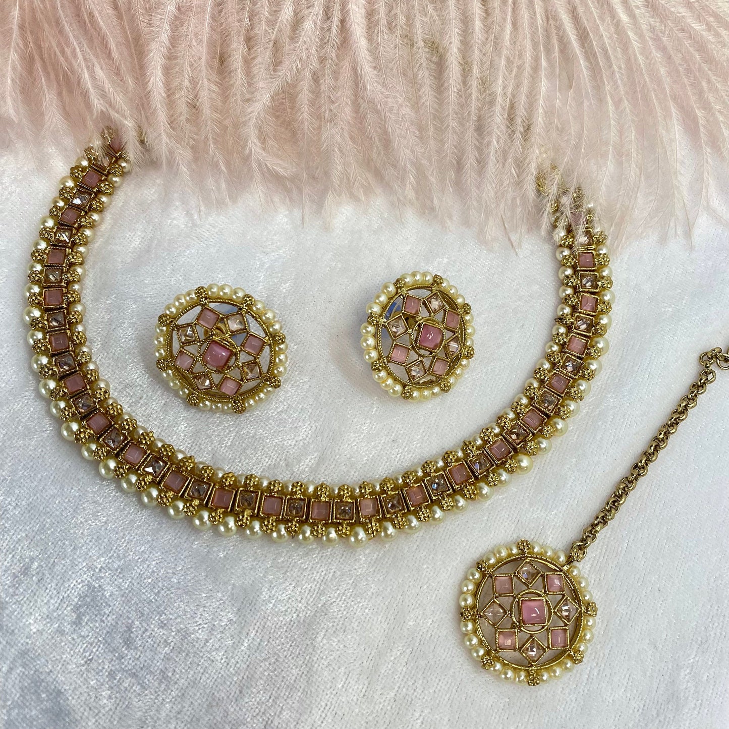 Pink Necklace Set