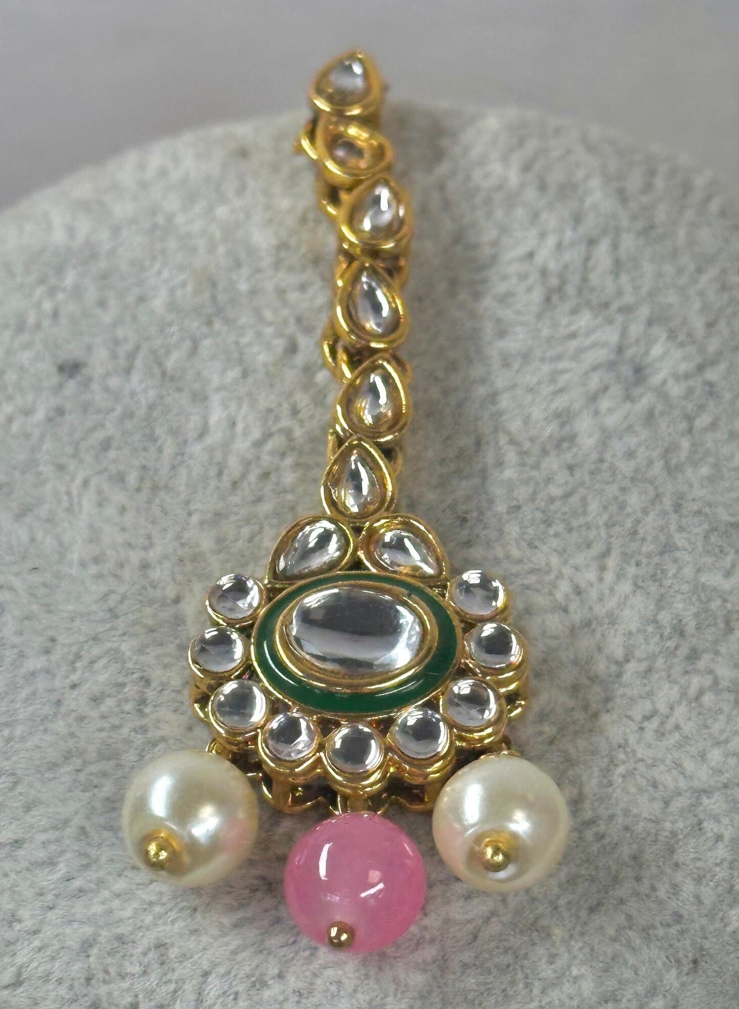 Faux Kundan Necklace and Tikka - Multicolour/ Unique Style/ Indian/ Pakistani/Fashion Jewellery/ Gift for Women