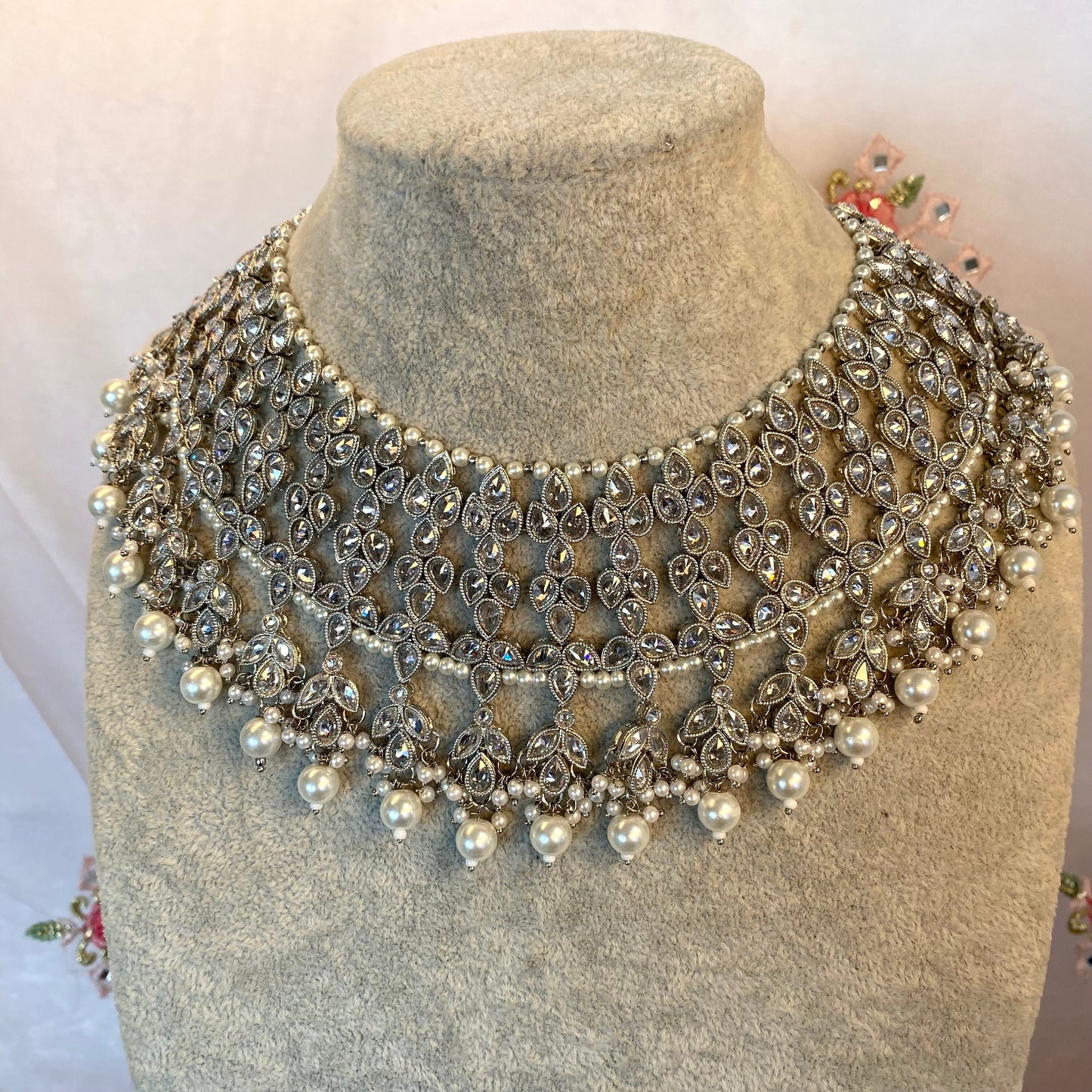 Silver Bridal Necklace