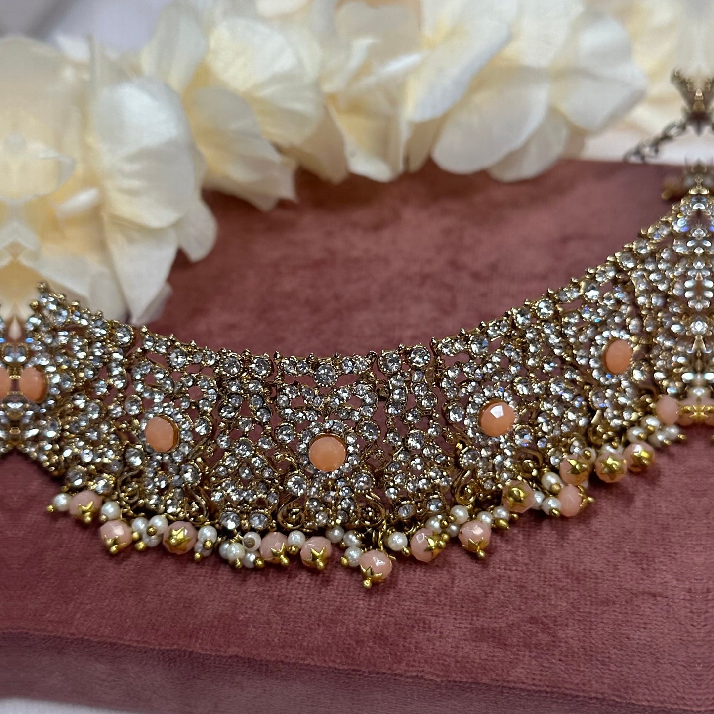 Crystal Choker - Peach