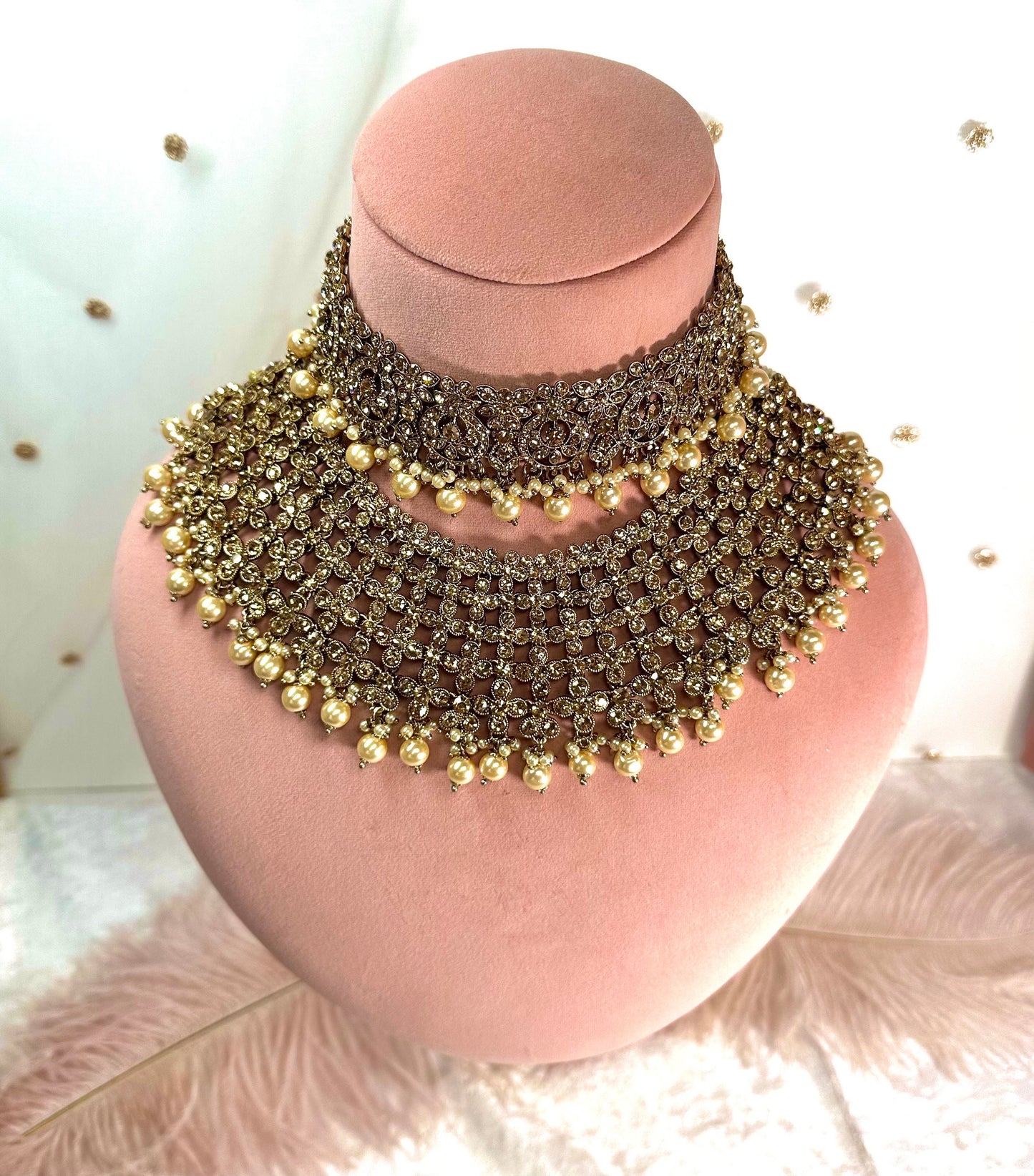 Antique Gold Double Necklace