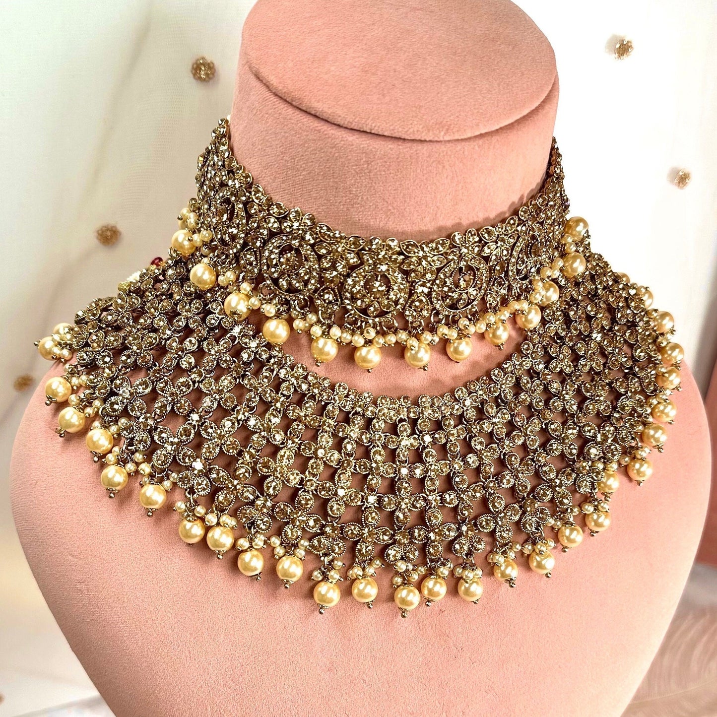 Antique Gold Double Necklace