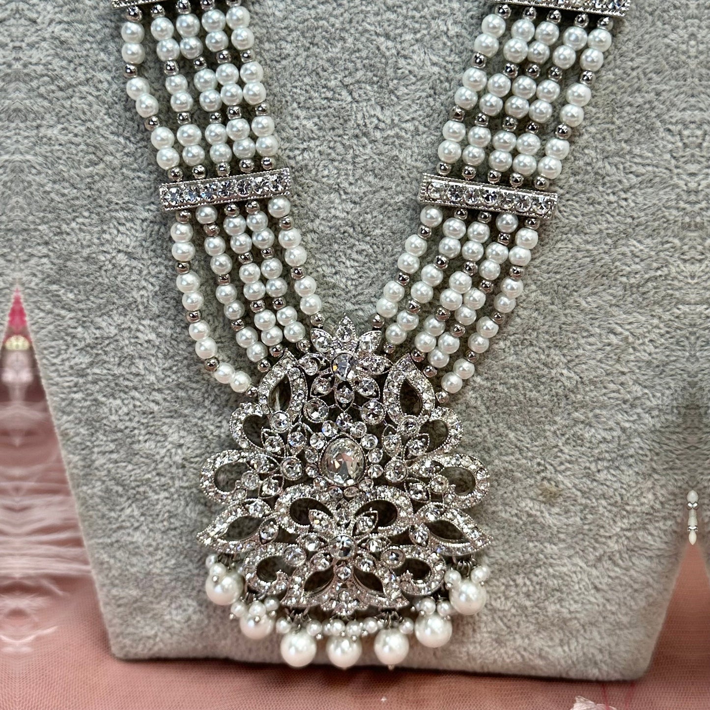 Sparkly Silver Mala Set