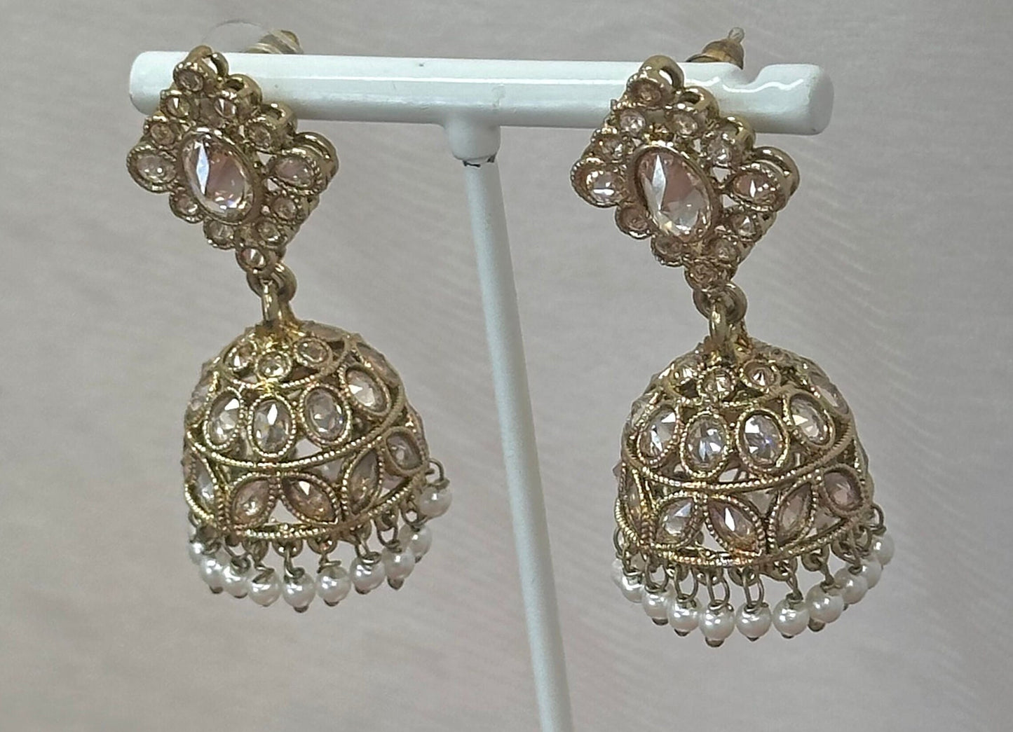Small Jhumka Earrings - Clear