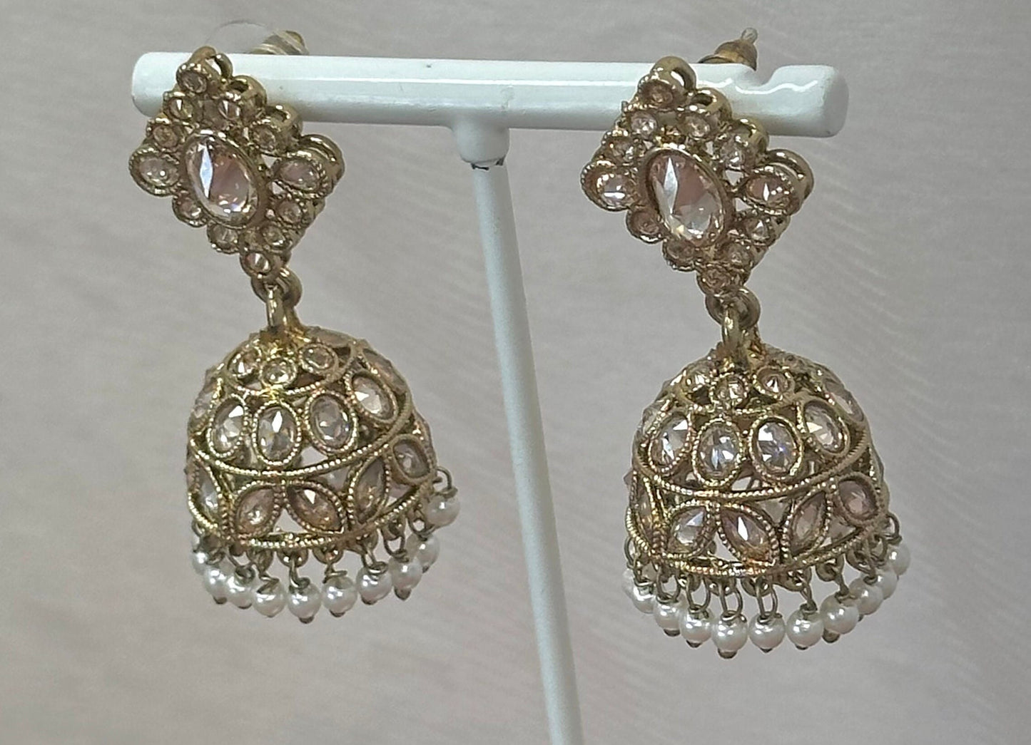 Small Jhumka Earrings - Clear