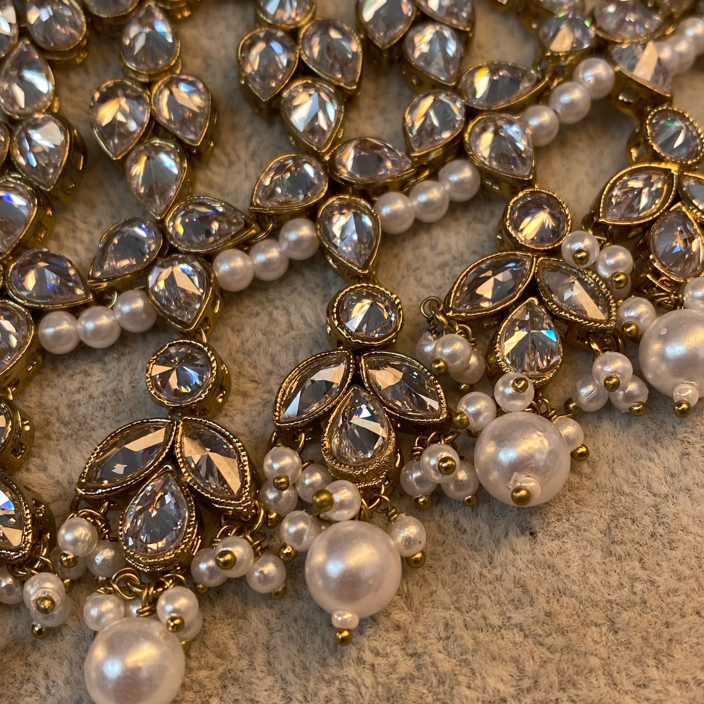Antique Gold and Silver Bridal Necklace/ Unique Style/ Indian/ Pakistani/Fashion Jewellery/ Gift for Women