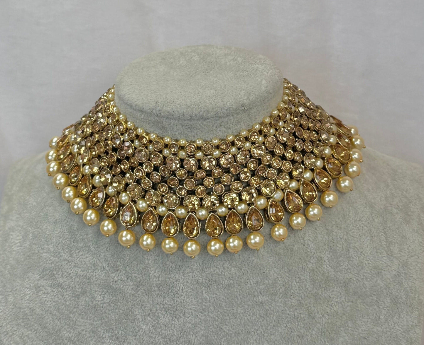 Champagne Choker/ Unique Style/ Indian/ Pakistani/Fashion Jewellery/ Gift for Women