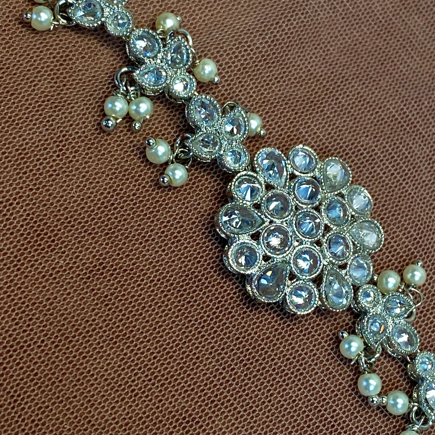 Silver Bracelet/ Fashion Jewellery/ Gift for Women/Indian/Pakistani style /Haathphool/Hand Accessory