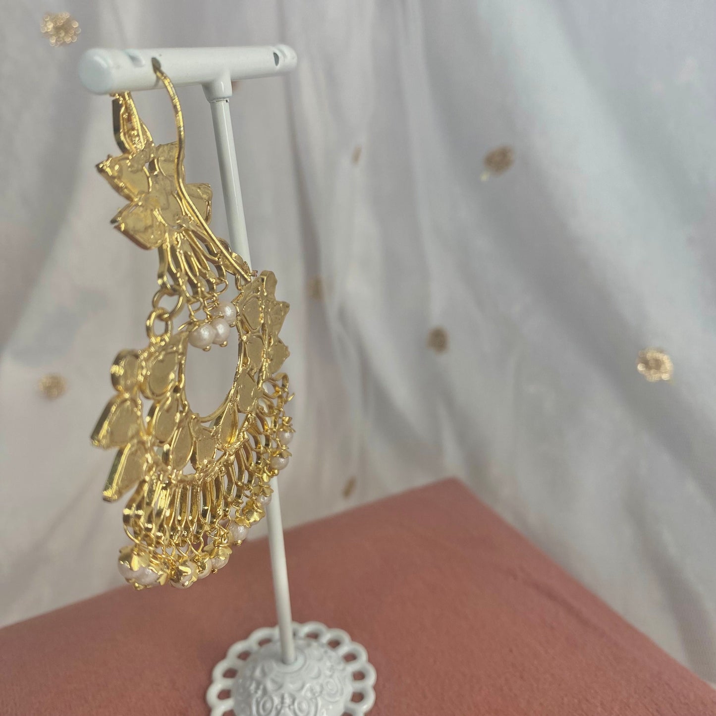 Faux Kundan Earring and Tikka Set/Meenakari/ Indian/ Pakistani Style