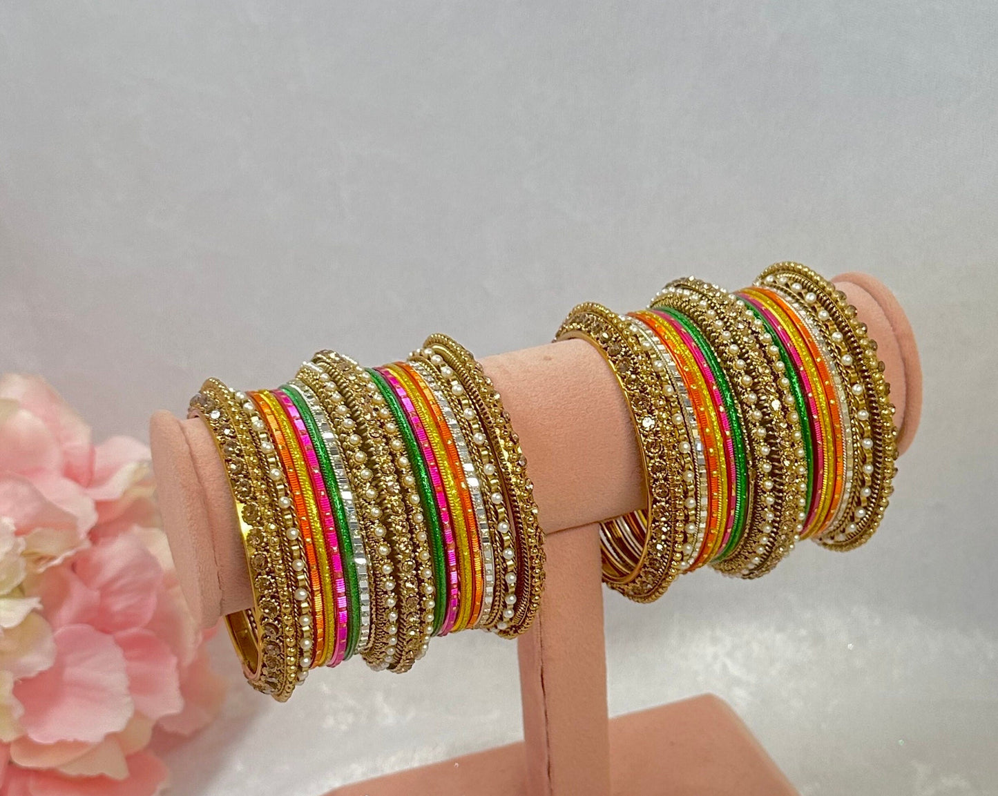Small Multicolour Bangle Set/Indian/ Pakistani/Jewelley/ Fashion Bracelet