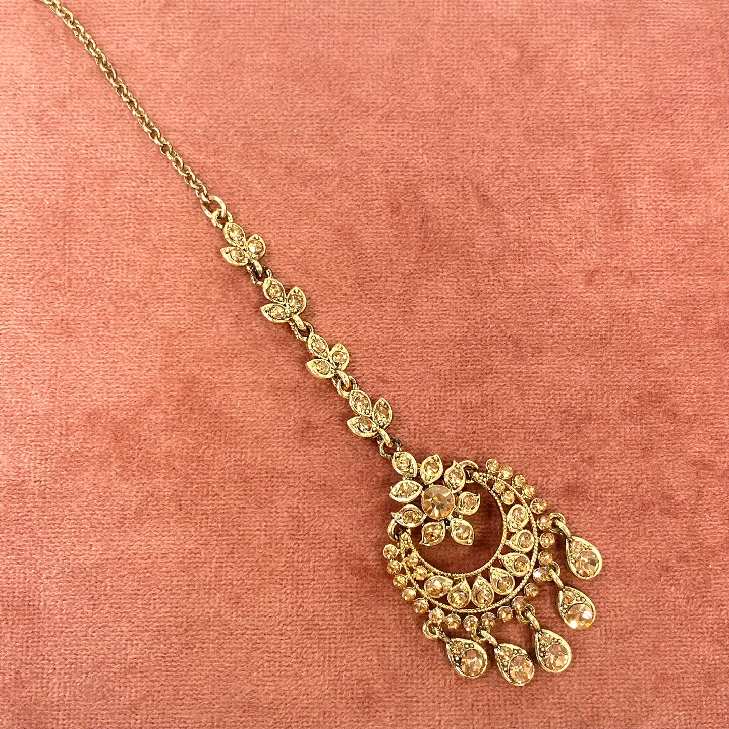 Golden Medium Tikka/ Tikli/ Indian/ Pakistani Fashion Jewellery/Maang Tikkas