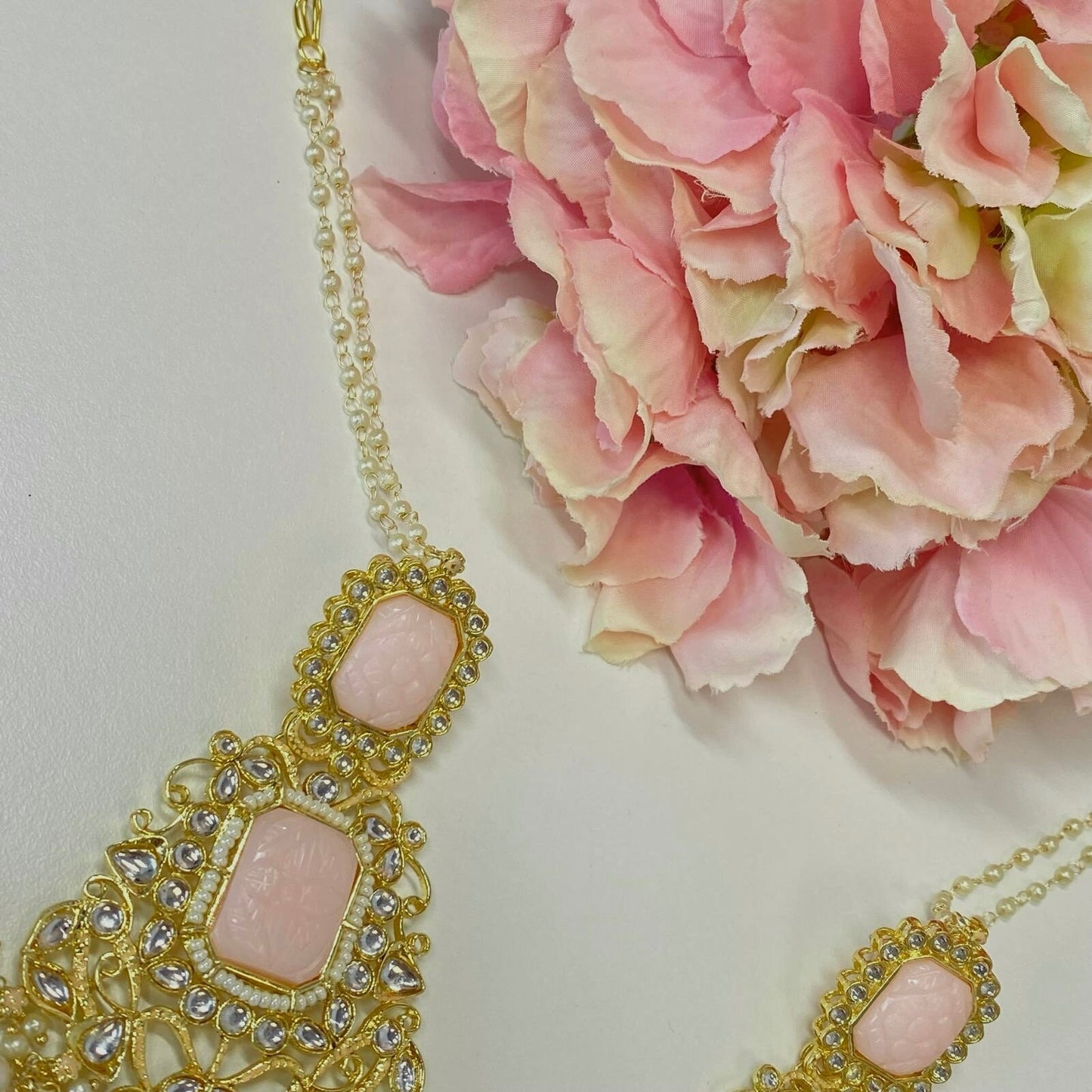 Meenakari Pink/ Indian/ Pakistani Style/Large Faux-Kundan Earrings - Pink/ Fashion Jewellery/ Gift for Women/Indian/Pakistani style