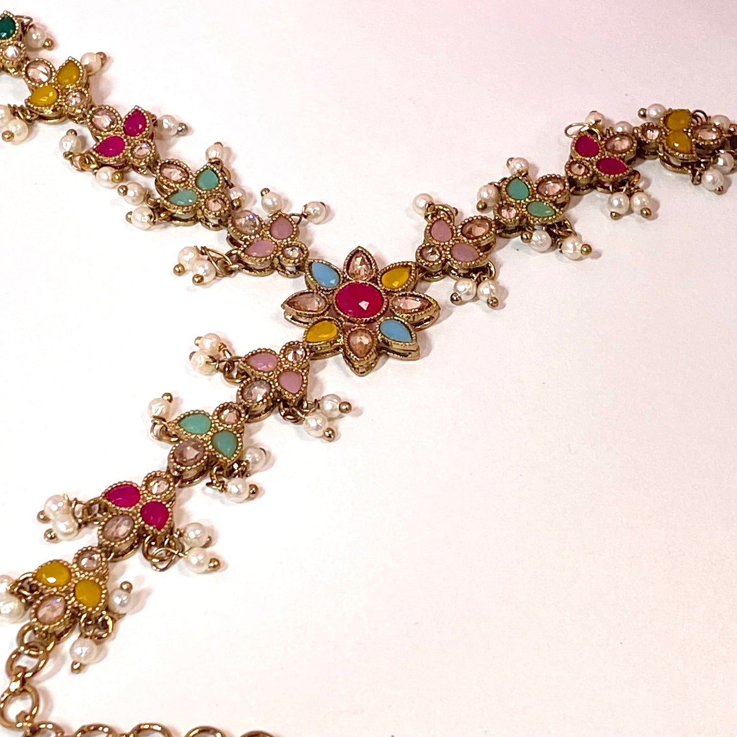 Hand Harness -Floral Multicoloured/ Fashion Jewellery/ Gift for Women/Indian/Pakistani style /Haathphool/Hand Accessory