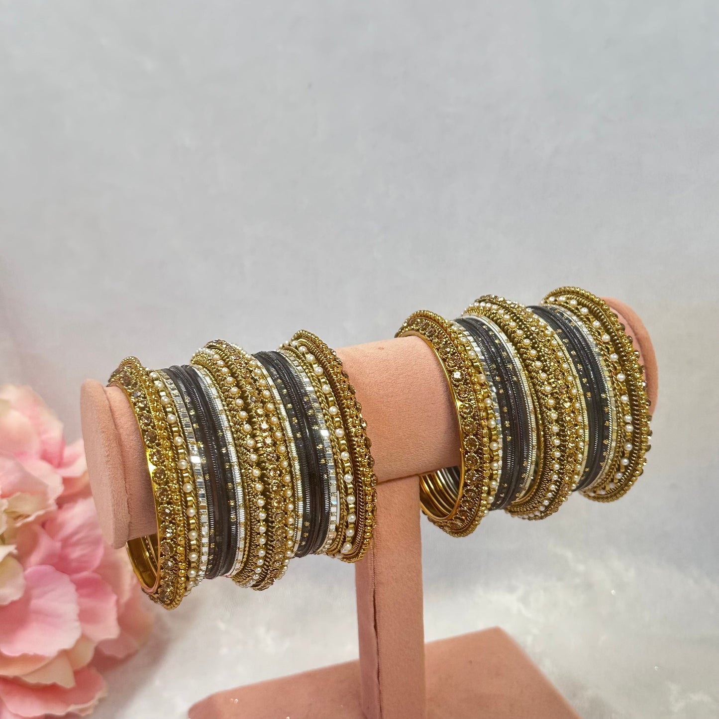 Small Black Bangle Set/Indian/ Pakistani/Jewelley/ Fashion Bracelet
