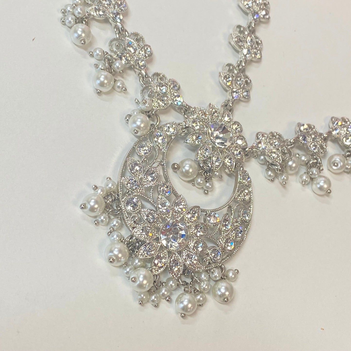 Silver Mathapatti /Indian/Pakistani/Fashion Jewellery/ Bridal Forehead Jewellery Headpiece/Bollywood /phoolpatti