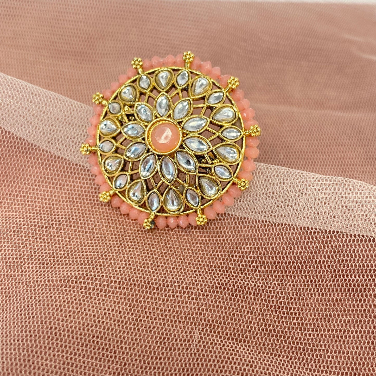 Medium Ring -Dusky Pink/ Fashion Jewellery/ Gift for Women/Indian/Pakistani style