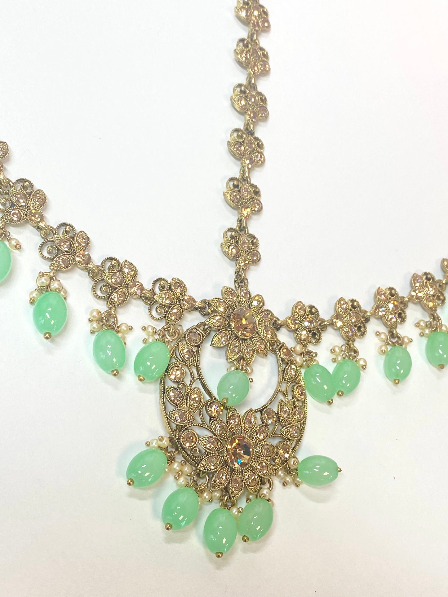 Mint Mathapatti (Headband) /Indian/Pakistani/Fashion Jewellery/ Bridal Forehead Jewellery Headpiece/Bollywood /phoolpatti