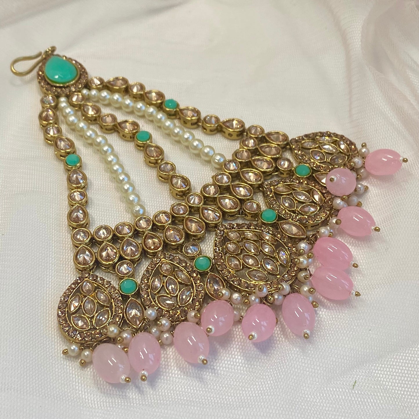 Pastel Bridal Double Necklace Set