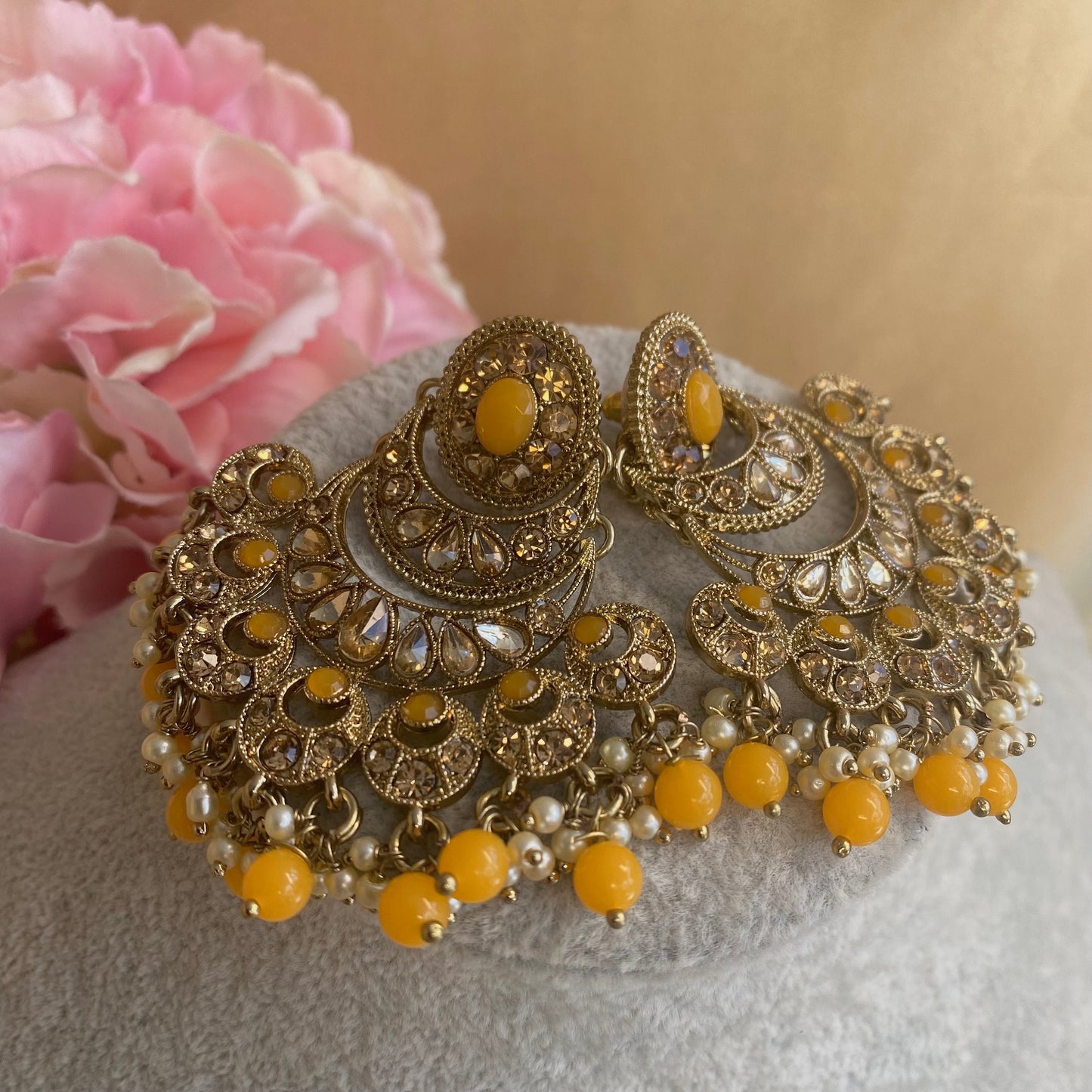 Mustard Indian Earrings