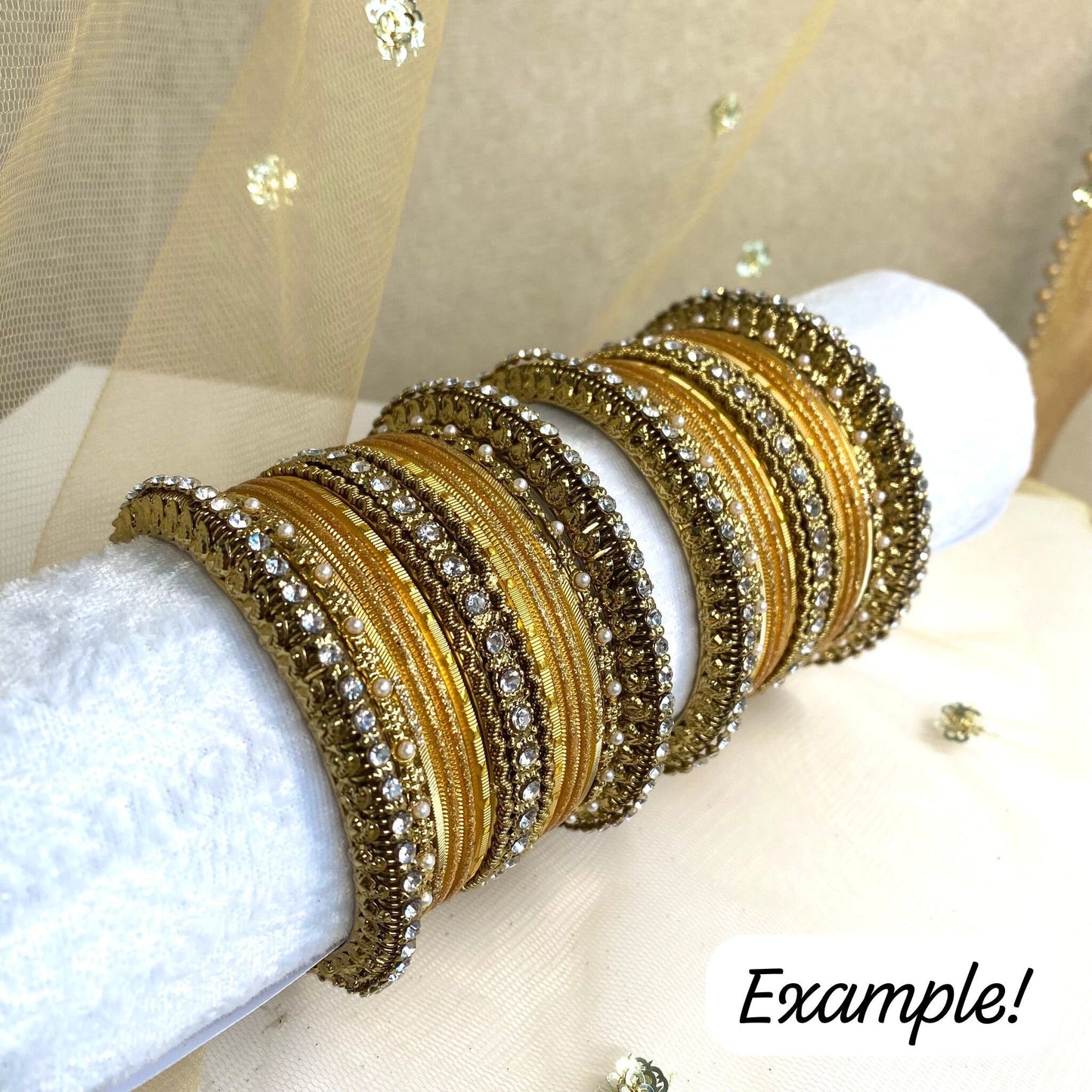 Bangle Roll Build Your Bangle Set - Gold Collection/Indian/ Pakistani/Jewelley/ Fashion Bracelet/Gift for wome/ Bangle Roll