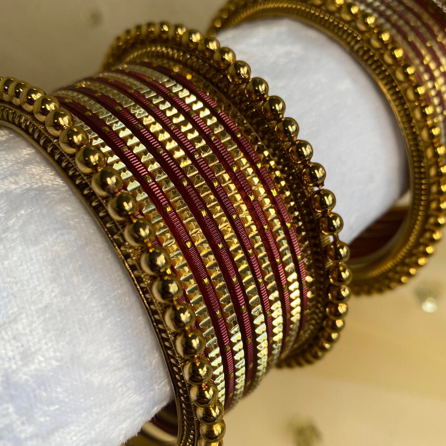 Maroon Royal Bangle Set/Indian/ Pakistani/Jewelley/ Fashion Bracelet/small bangle/ wedding party /Gift for women