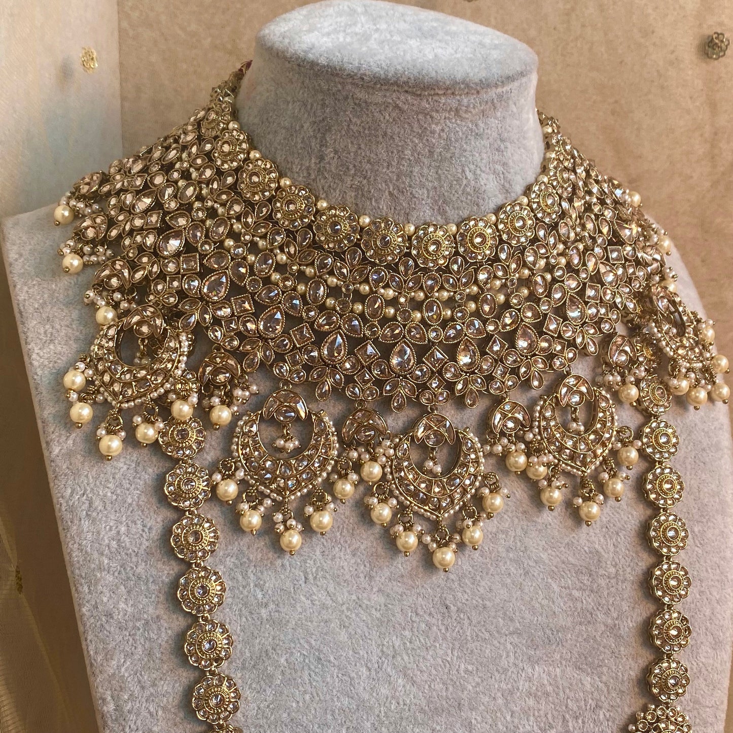 Antique Gold and champagne bridal set