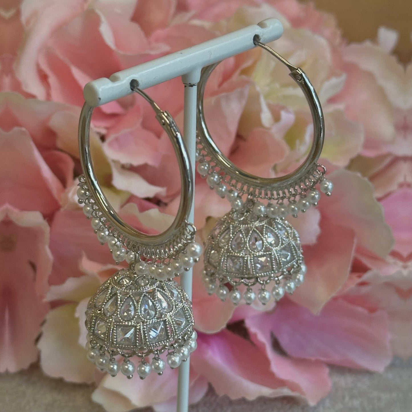 Silver Jhumka Earrings