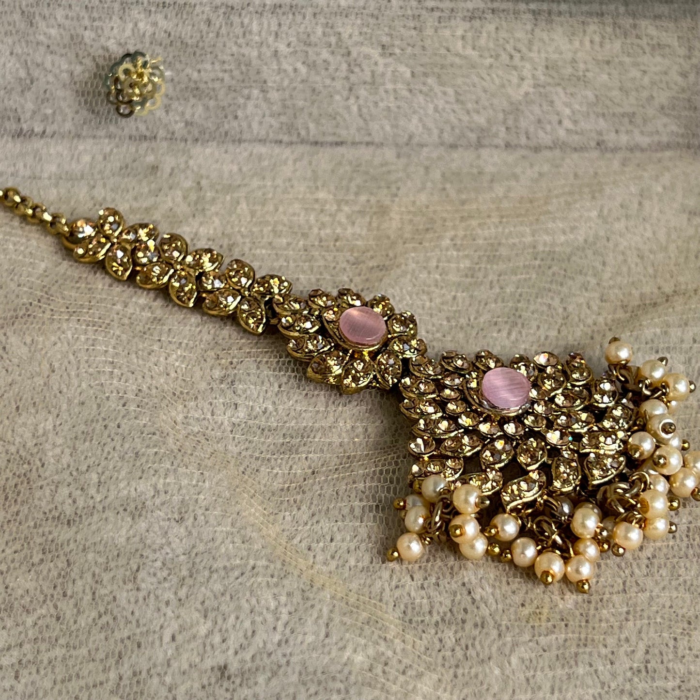 Pink Necklace Set - Jhumka Earring Earring/ Tikka/ Tikli/ Indian/ Pakistani/Fashion Jewellery/ Gift for Women