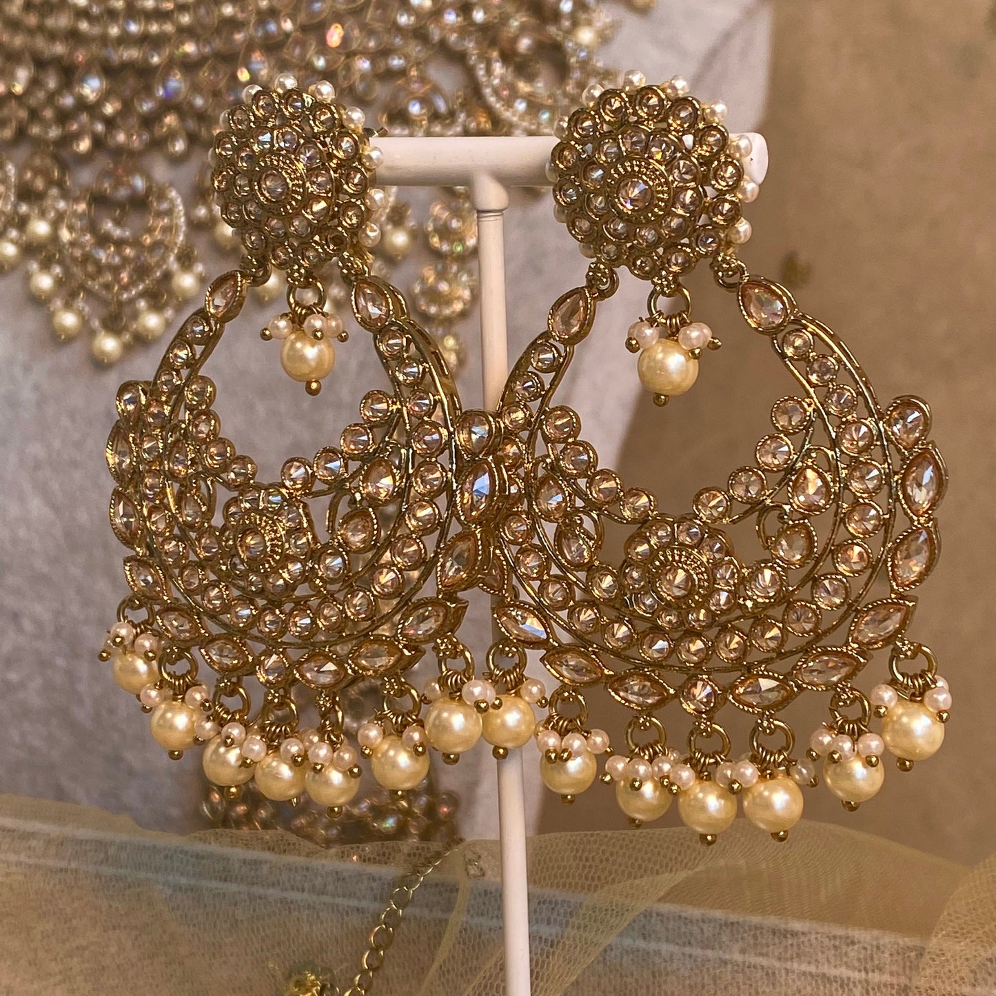 Antique Gold and champagne bridal set