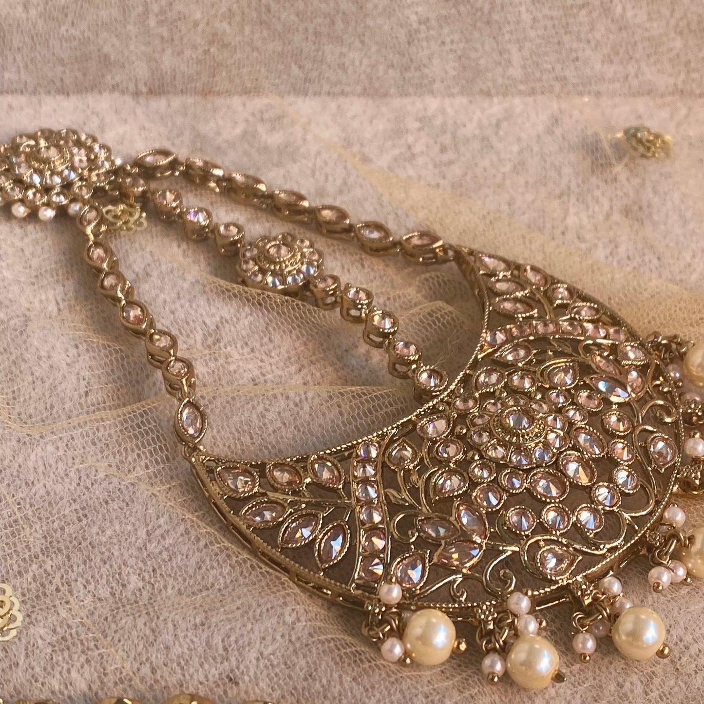 Antique Gold and champagne bridal set