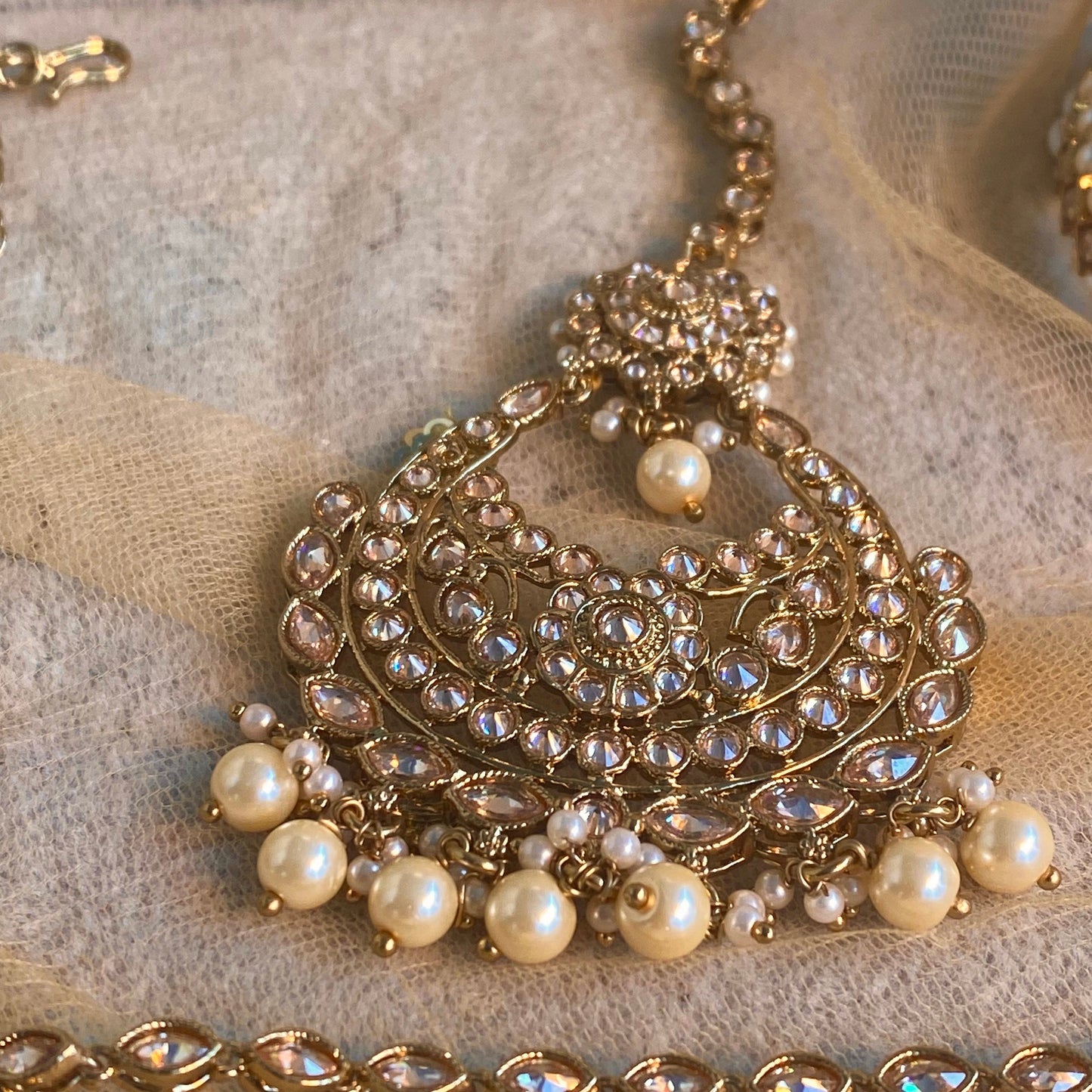 Antique Gold and champagne bridal set