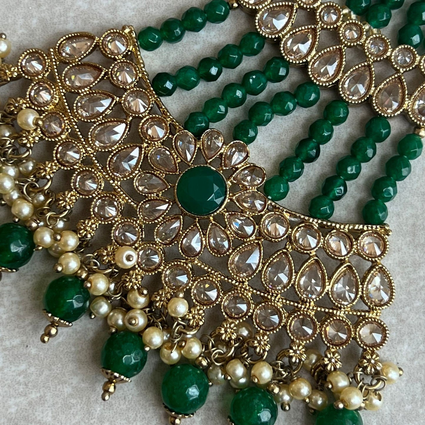 Champagne Jhumar Green/ Passa/ Indian/ Pakistani Style/Headpieces