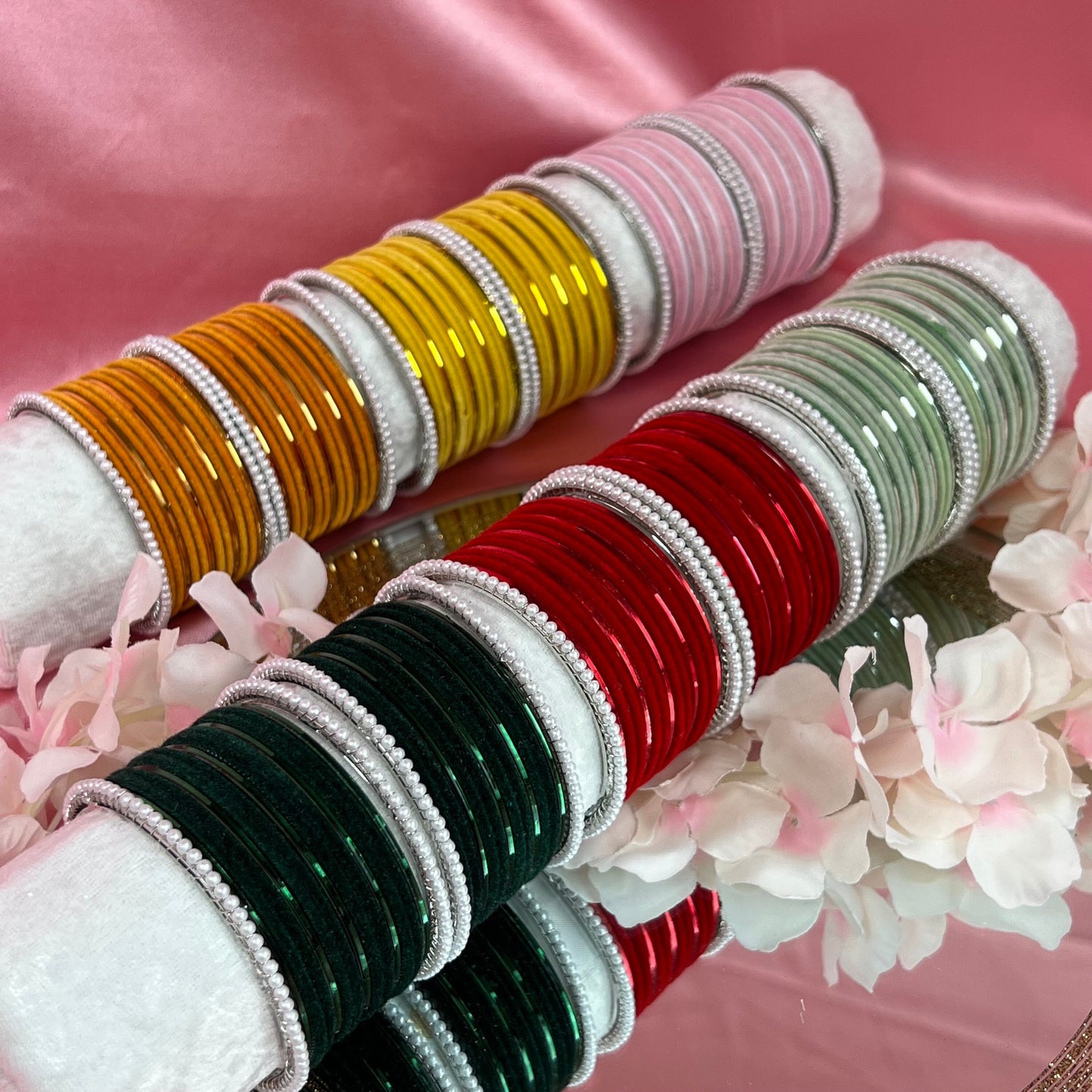 Mint & Silver Bangle Set/Indian/ Pakistani/Jewelley/ Fashion Bracelet