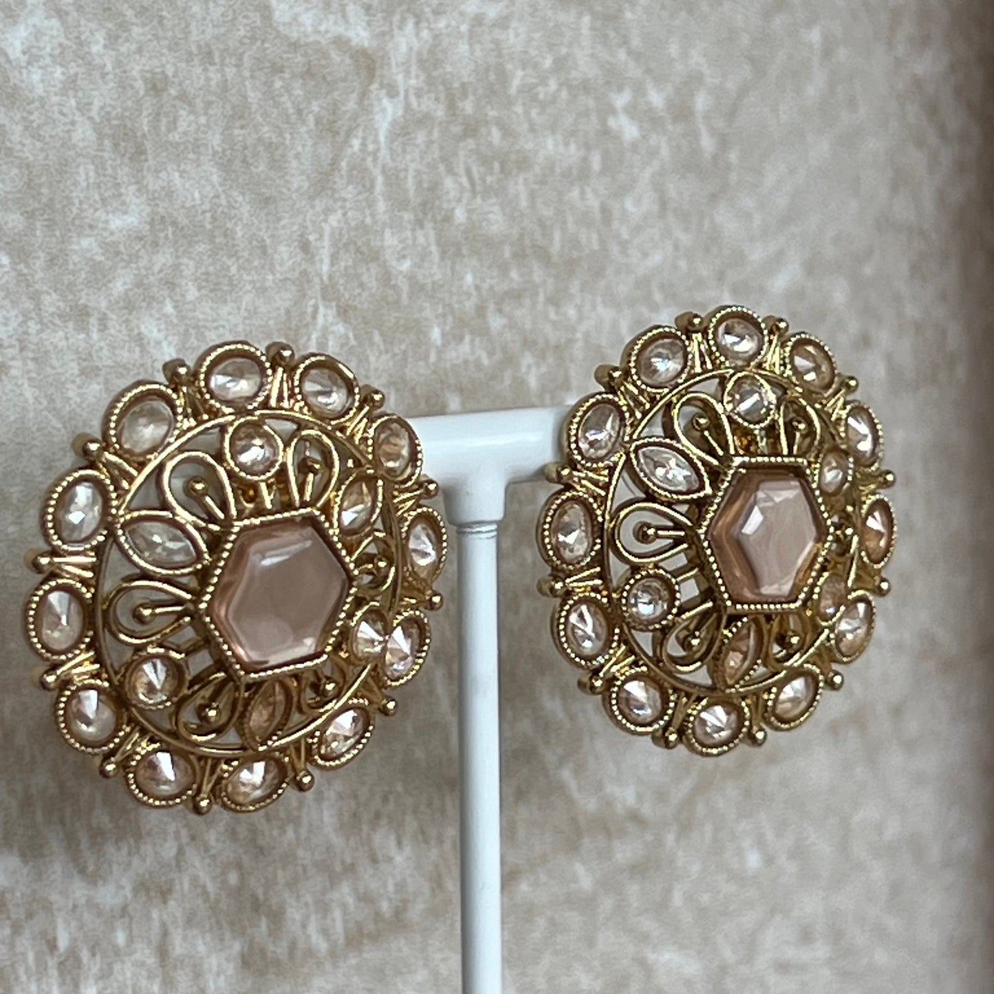 Stud Earrings - Champagne/ Fashion Jewellery/ Gift for Women