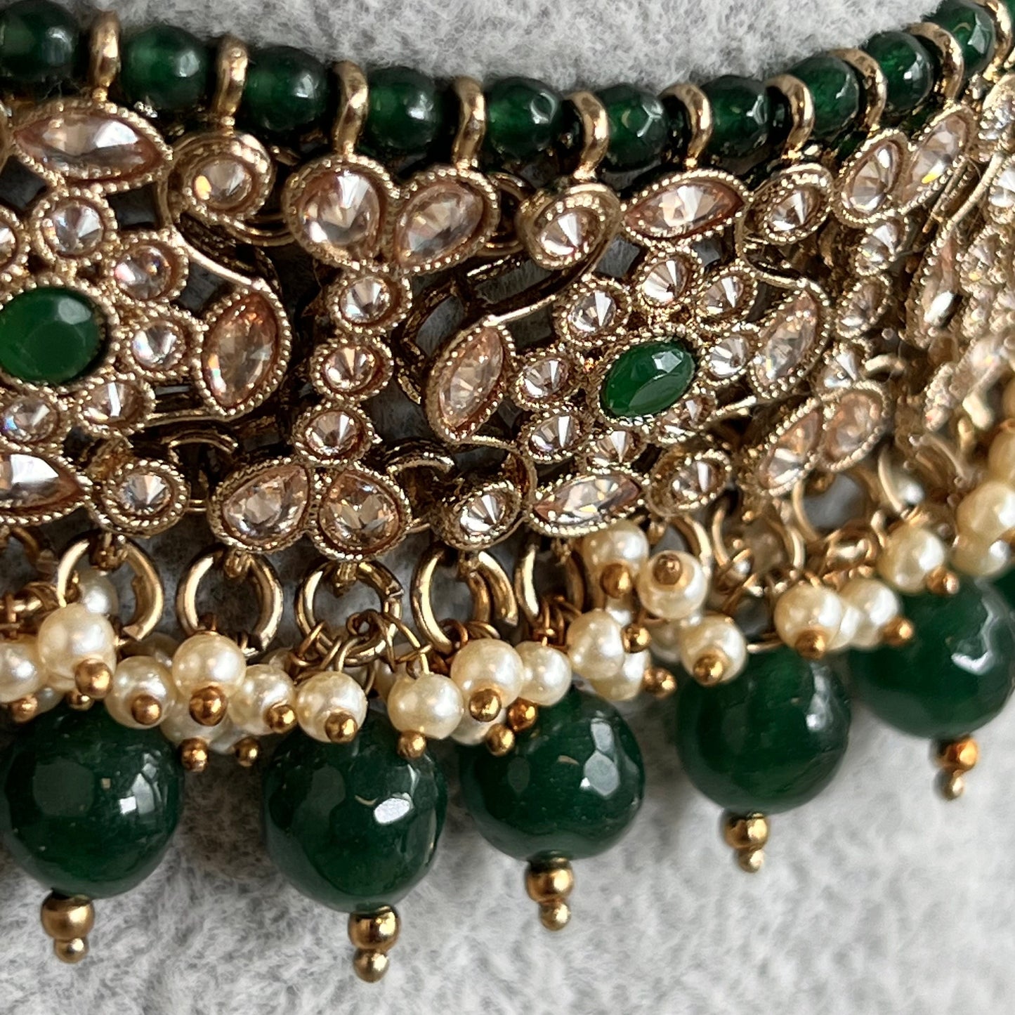 Green Choker Set Earring/ Tikka/ Tikli/ Indian/ Pakistani/Fashion Jewellery/ Gift for Women