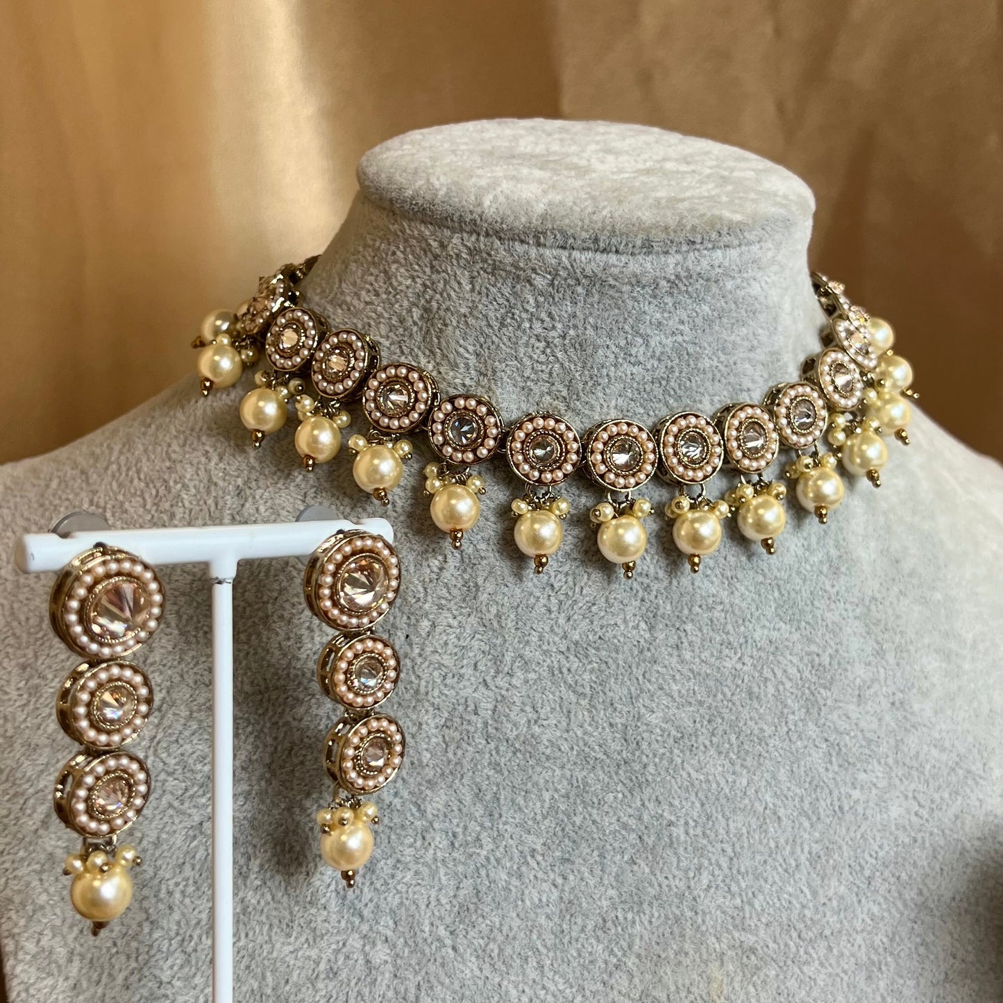 Pearl Necklace Set Earring/ Indian/ Pakistani/Fashion Jewellery/ Gift for Women